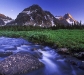Magog Creek and Naiset Point, Mount Assiniboine Provincial Park/Anse Magog et mont Naiset Point, parc provincial du mont Assiniboine,  British Columbia/Colombie-Britannique